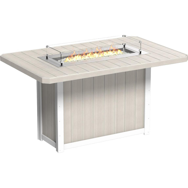 Lumin Fire Table 79" Rectangular - Bar Height
