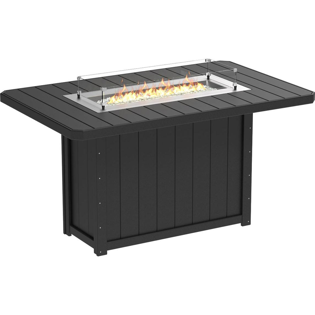 Lumin Fire Table 79" Rectangular - Bar Height