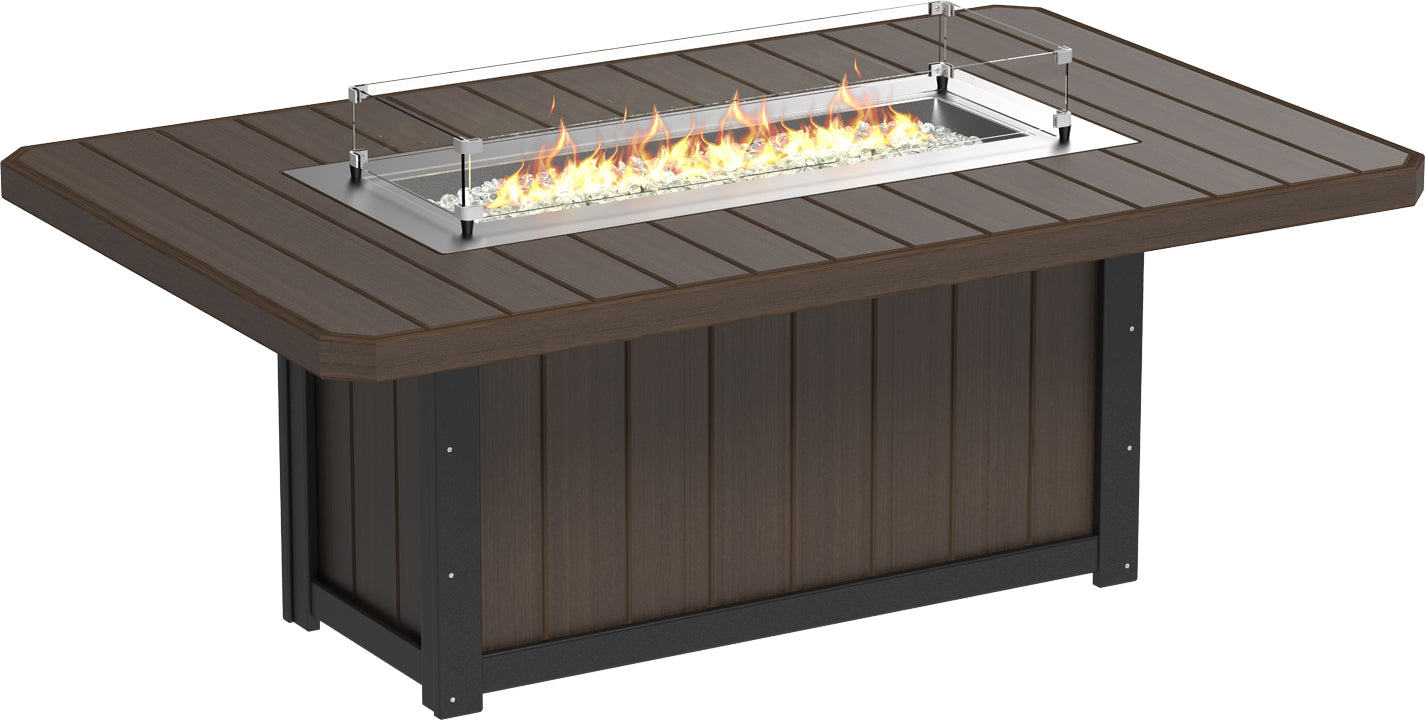 Lumin Fire Table 79" Rectangular - Bar Height