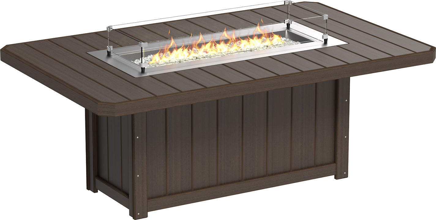Lumin Fire Table 79" Rectangular - Counter Height
