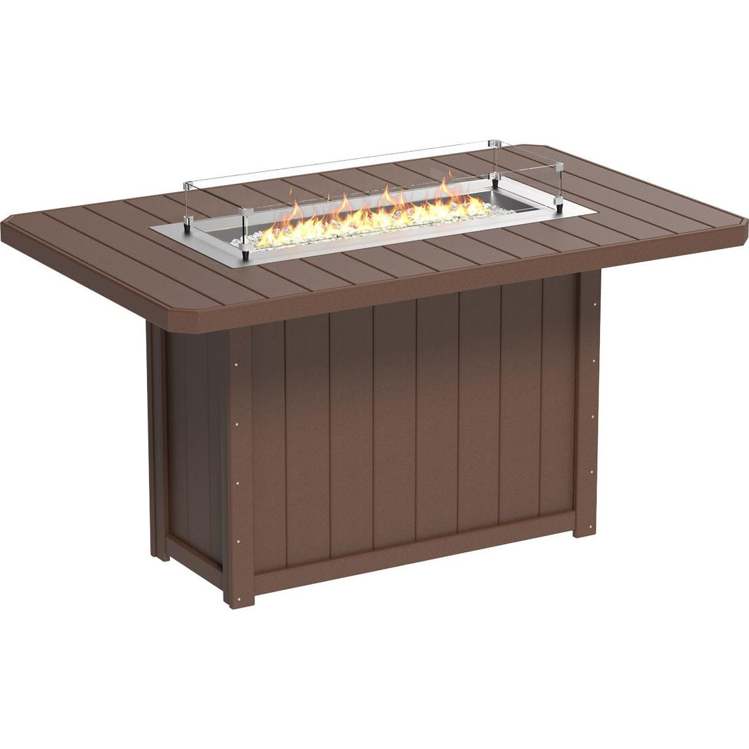Lumin Fire Table 79" Rectangular - Bar Height