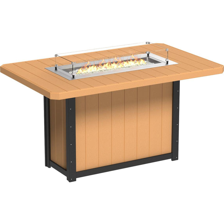 Lumin Fire Table 79" Rectangular - Bar Height