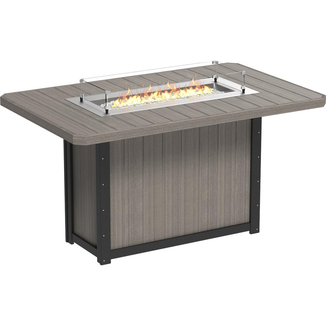 Lumin Fire Table 79" Rectangular - Bar Height