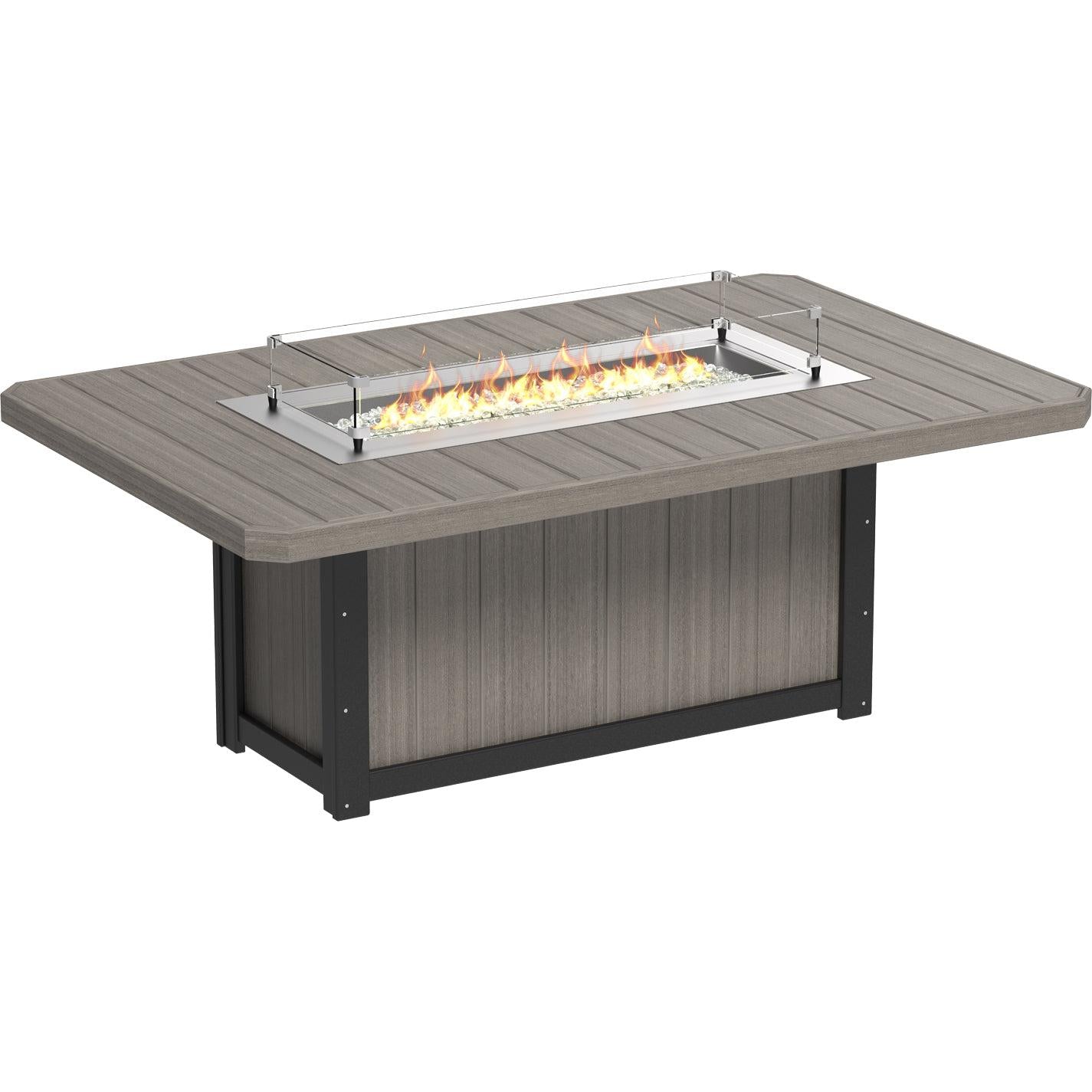 Lumin Fire Table 79" Rectangular - Bar Height