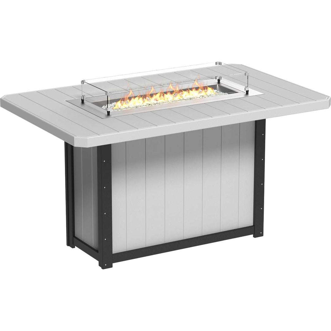Lumin Fire Table 79" Rectangular - Bar Height
