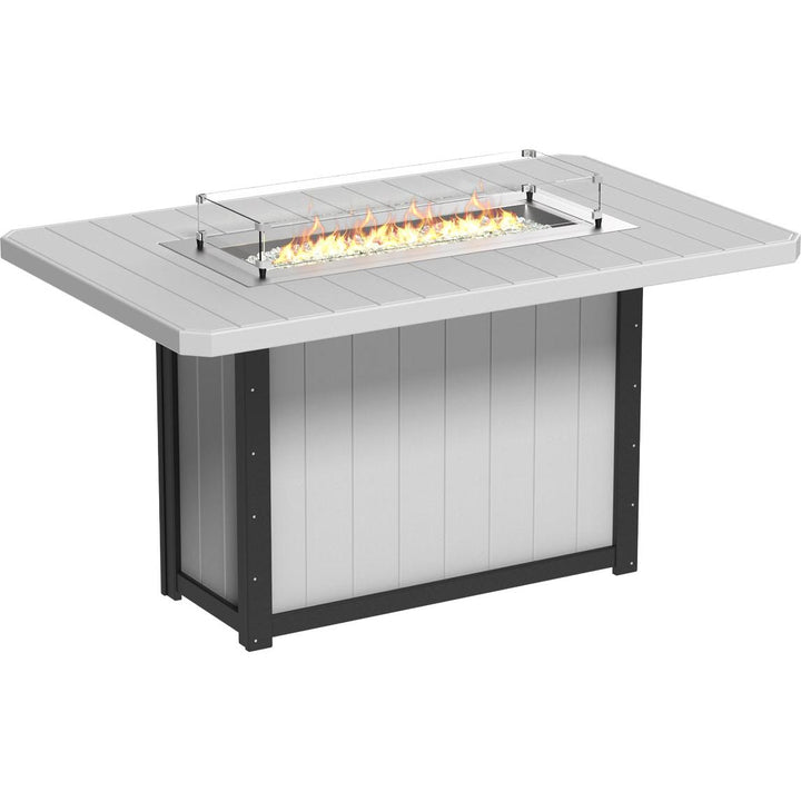 Lumin Fire Table 79" Rectangular - Bar Height