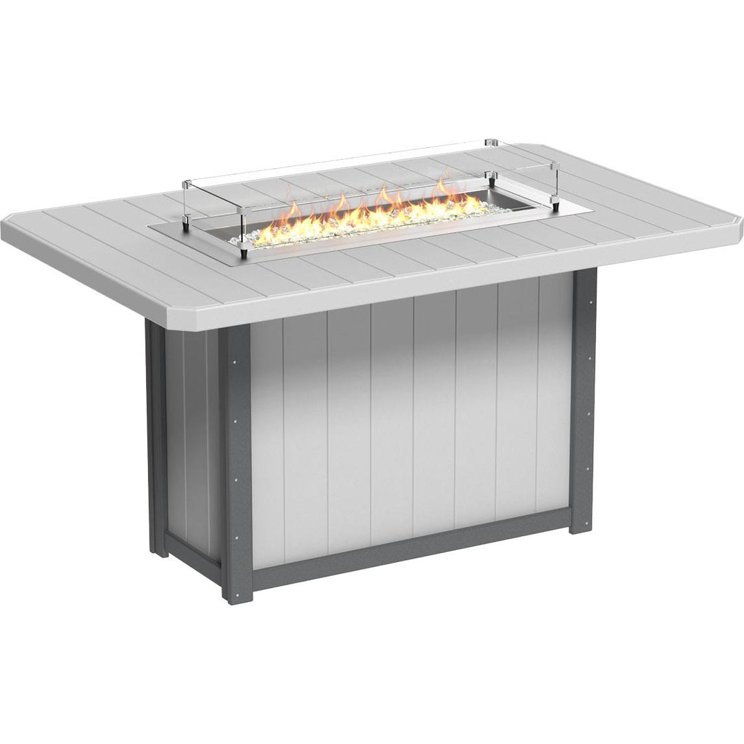 Lumin Fire Table 79" Rectangular - Bar Height