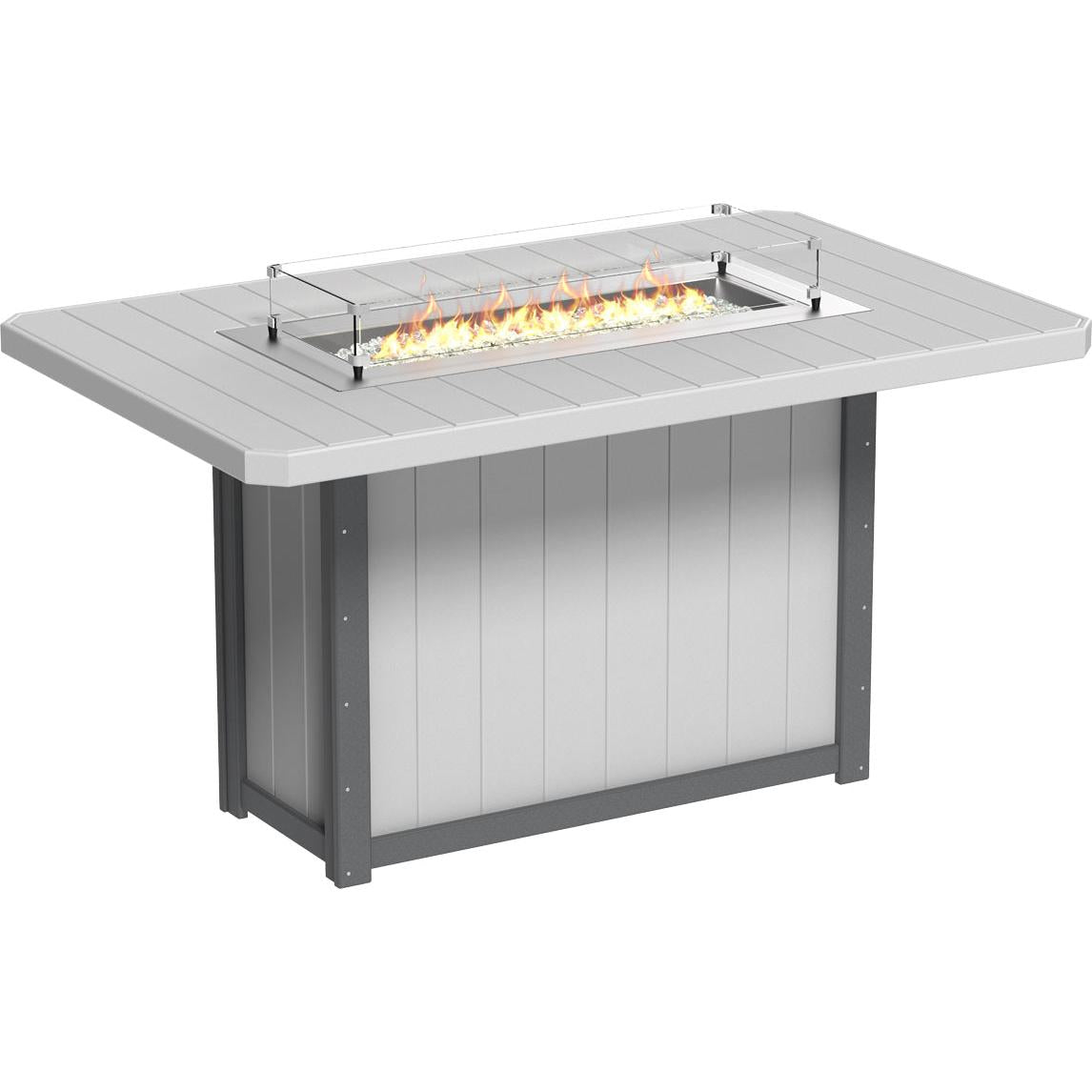 Lumin Fire Table 79" Rectangular - Bar Height