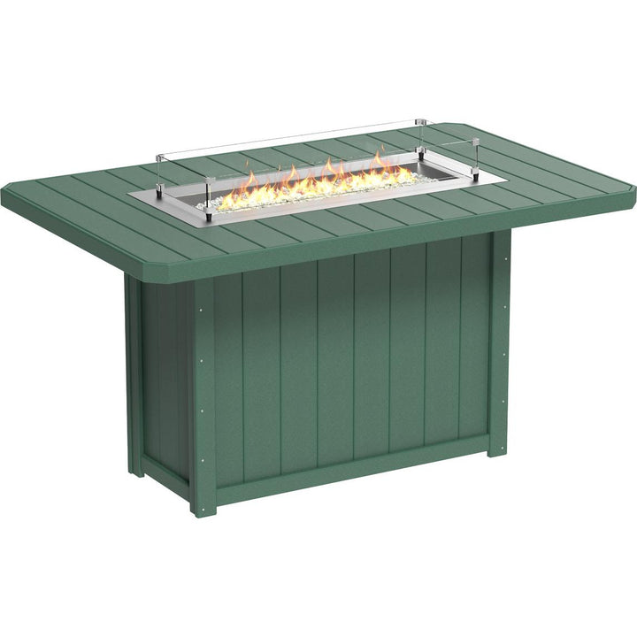Lumin Fire Table 79" Rectangular - Bar Height
