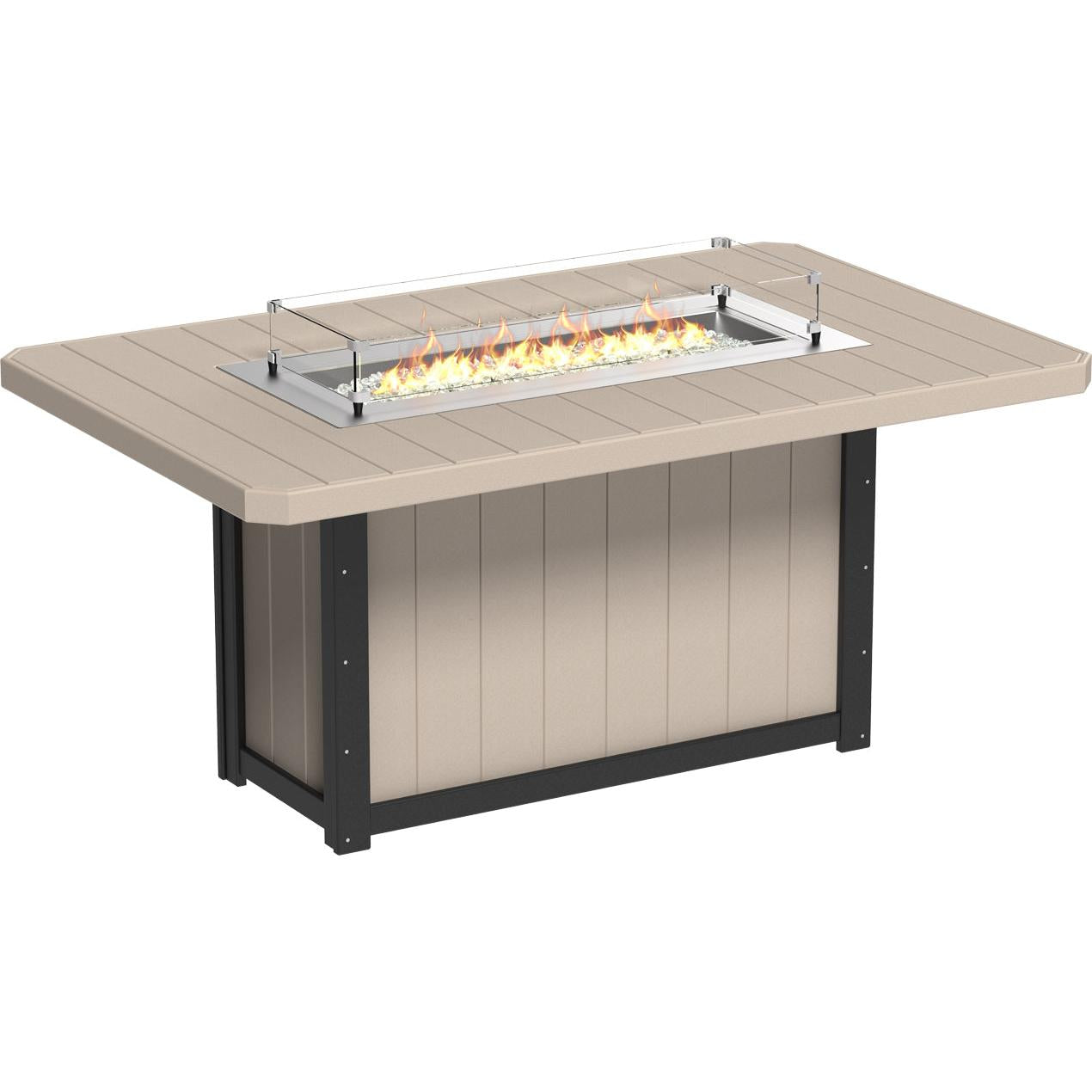 Lumin Fire Table 79" Rectangular - Counter Height
