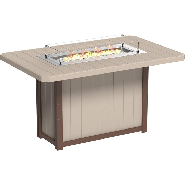 Lumin Fire Table 79" Rectangular - Bar Height