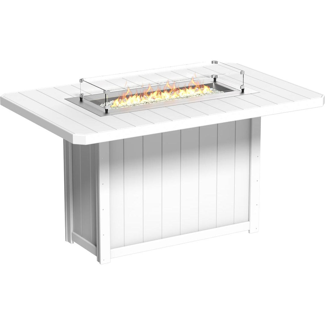 Lumin Fire Table 79" Rectangular - Bar Height