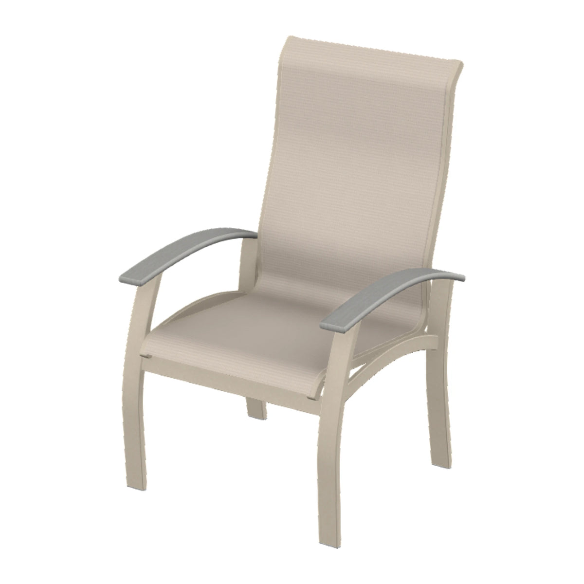 Belle Isle Sling Supreme Height Armchair — Desert Sand PC / Cape Grey Accents