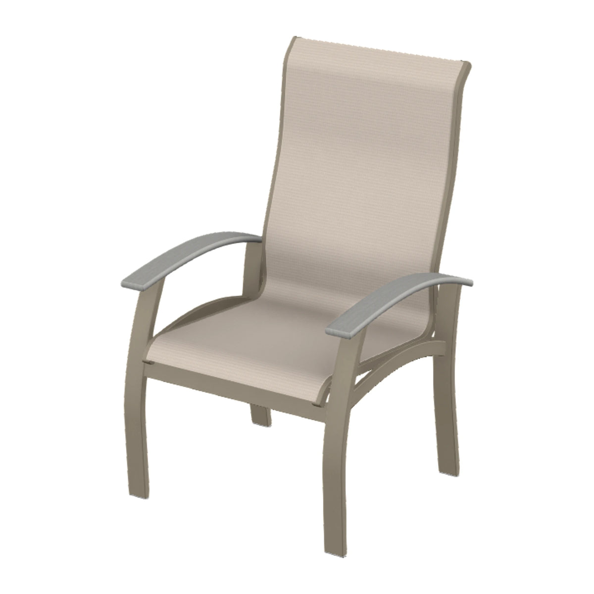 Belle Isle Sling Supreme Height Armchair — Storm PC / Cape Grey Accents