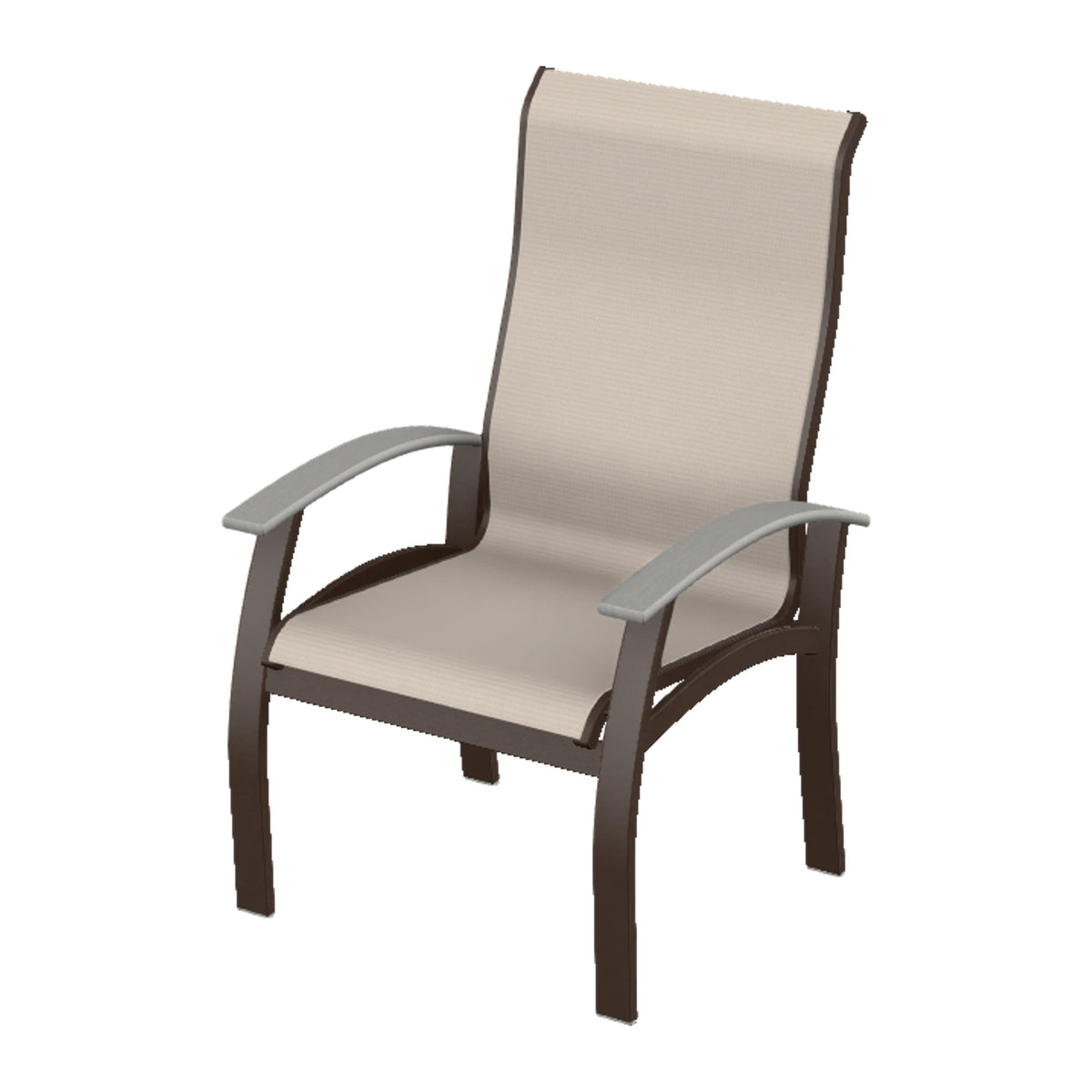 Belle Isle Sling Supreme Height Armchair — Kona PC / Cape Grey Accents