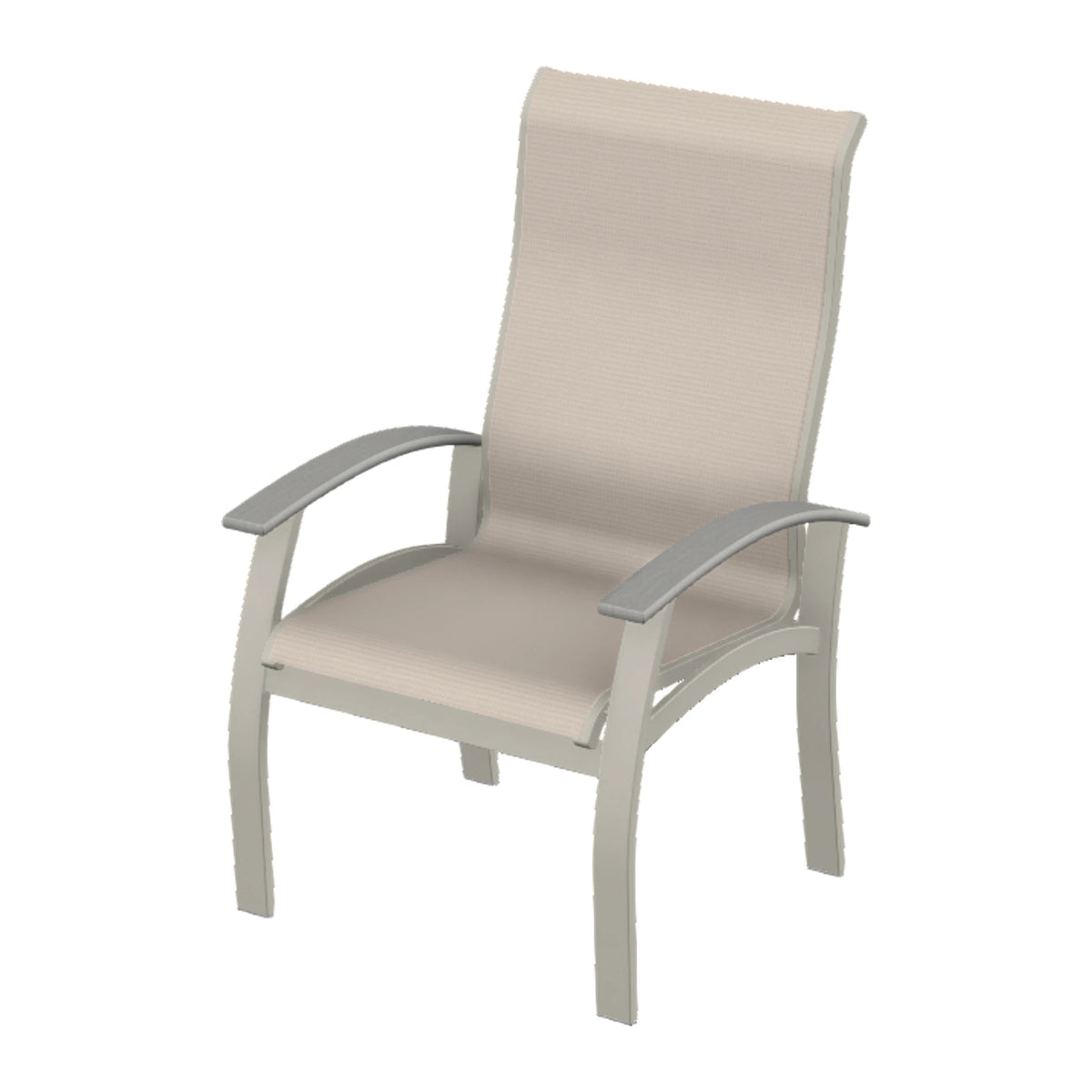 Belle Isle Sling Supreme Height Armchair — Warm Grey PC / Cape Grey Accents