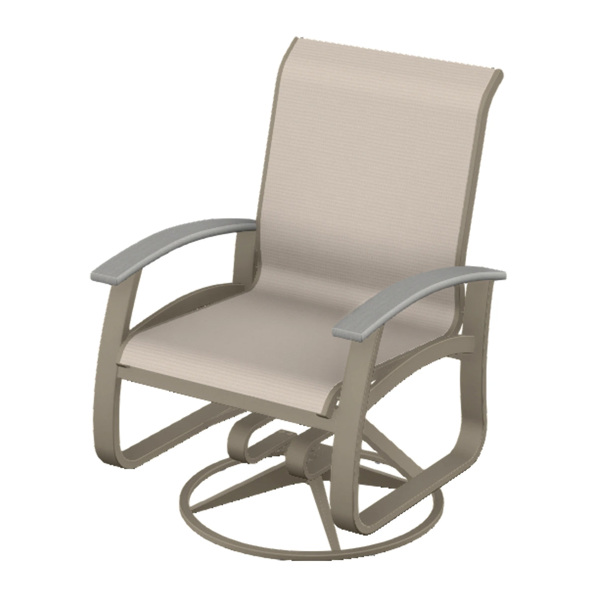 Belle Isle Sling Swivel Rocker — Storm PC / Cape Grey Accents