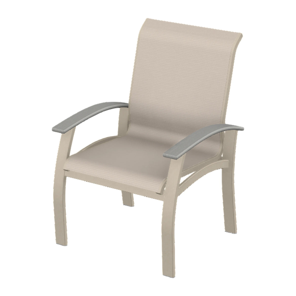 Belle Isle Sling Dining Armchair — Desert Sand PC / Cape Grey Accents