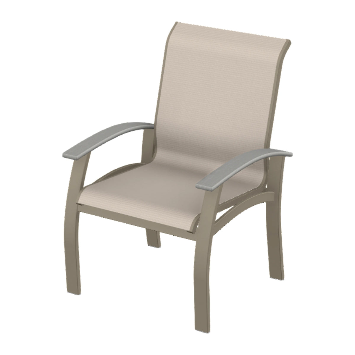 Belle Isle Sling Dining Armchair — Storm PC / Cape Grey Accents
