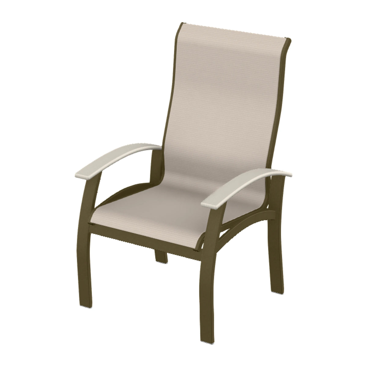 Belle Isle Sling Supreme Height Armchair — Beachwood PC / Laguna Accents