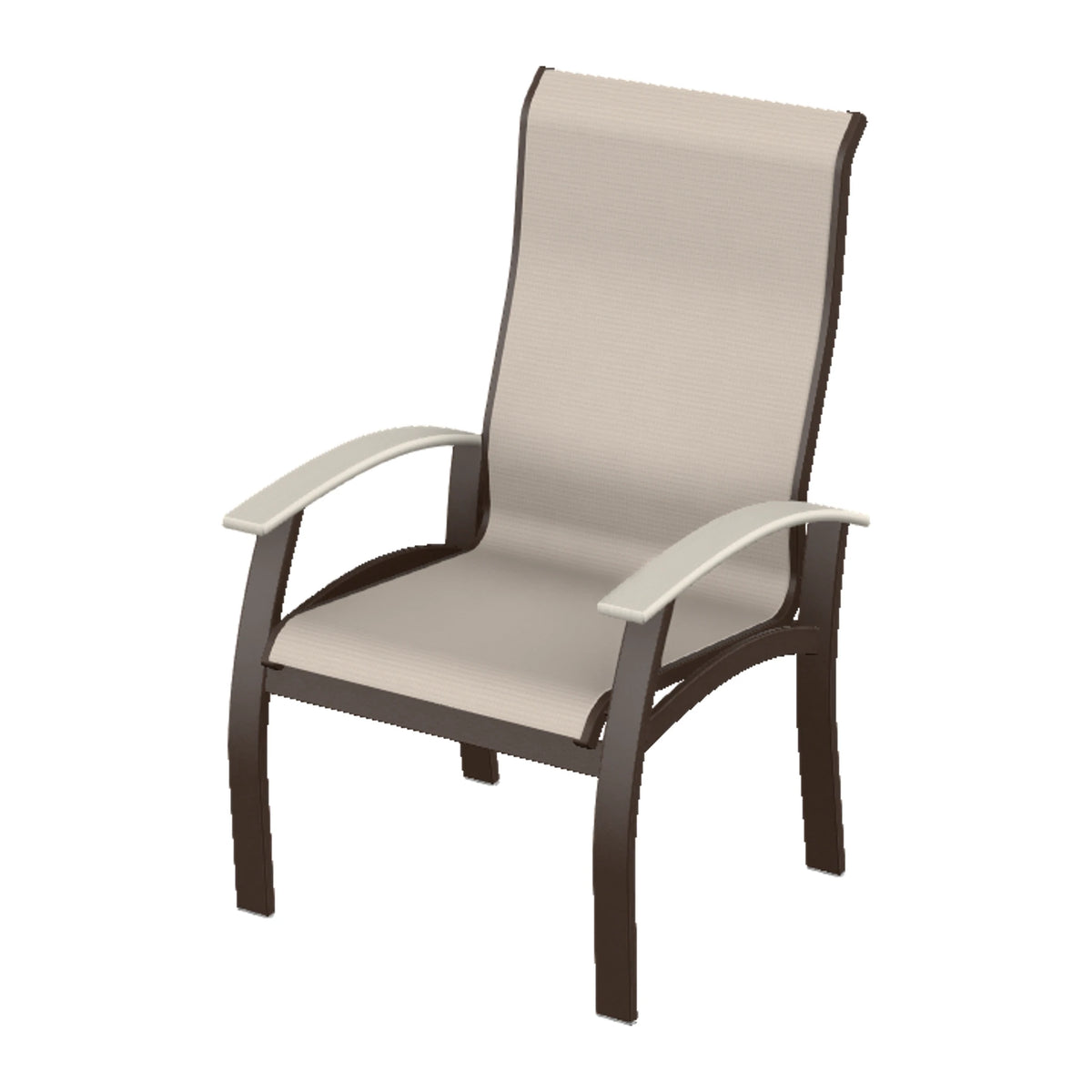 Belle Isle Sling Supreme Height Armchair — Kona PC / Laguna Accents