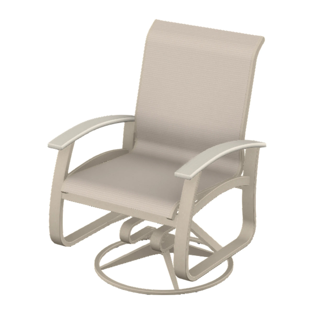 Belle Isle Sling Swivel Rocker — Desert Sand PC / Laguna Accents