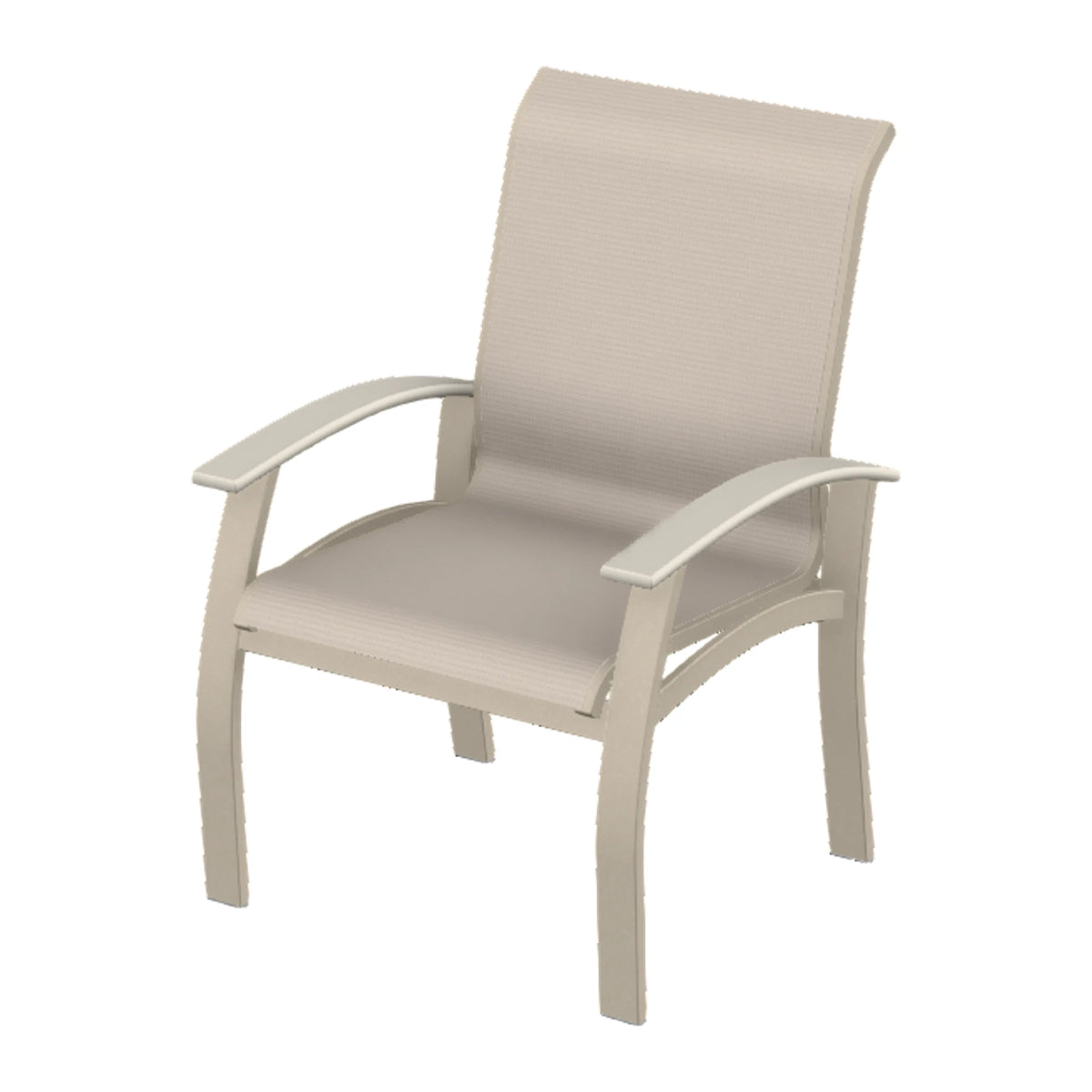 Belle Isle Sling Dining Armchair — Desert Sand PC / Laguna Accents
