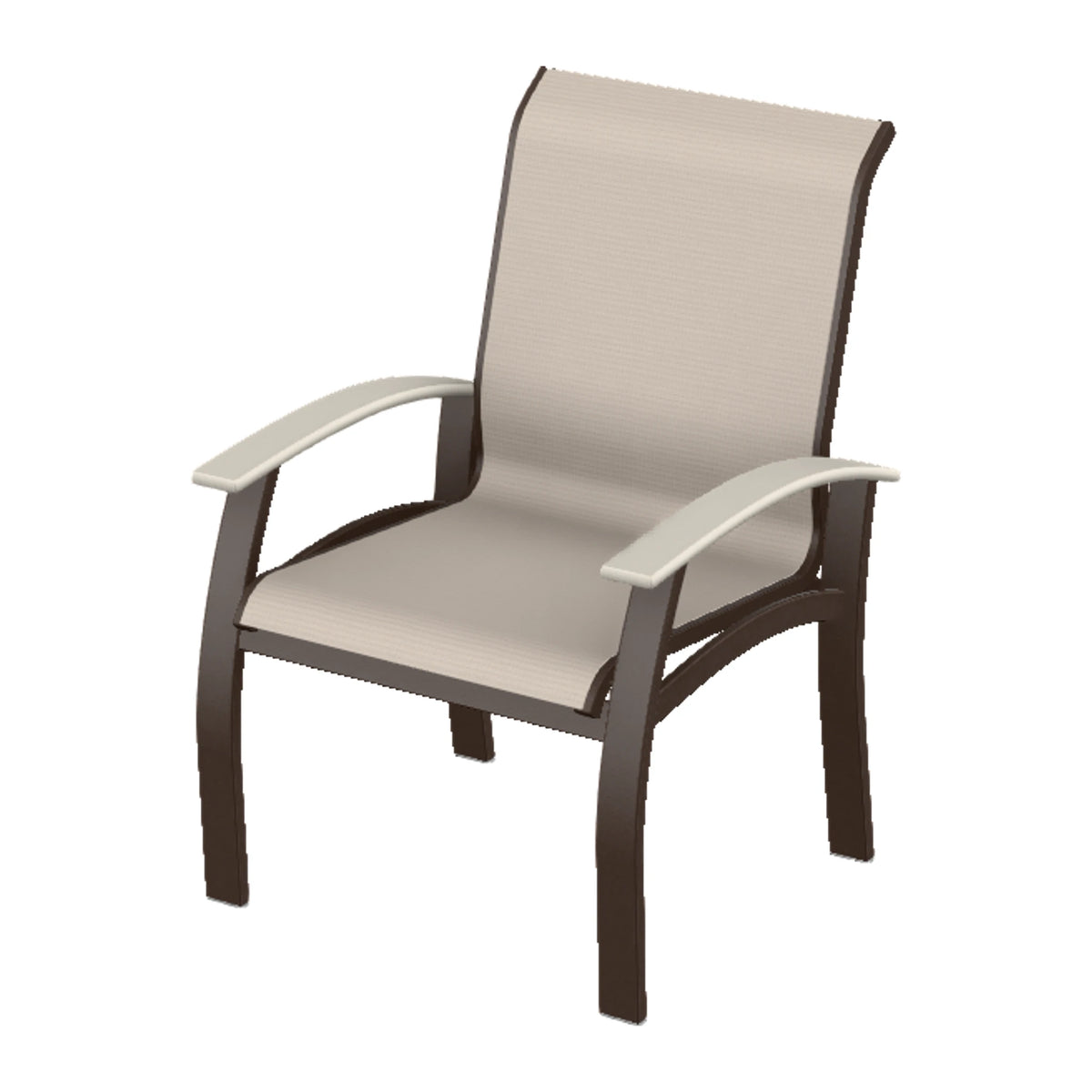 Belle Isle Sling Dining Armchair — Kona PC / Laguna Accents