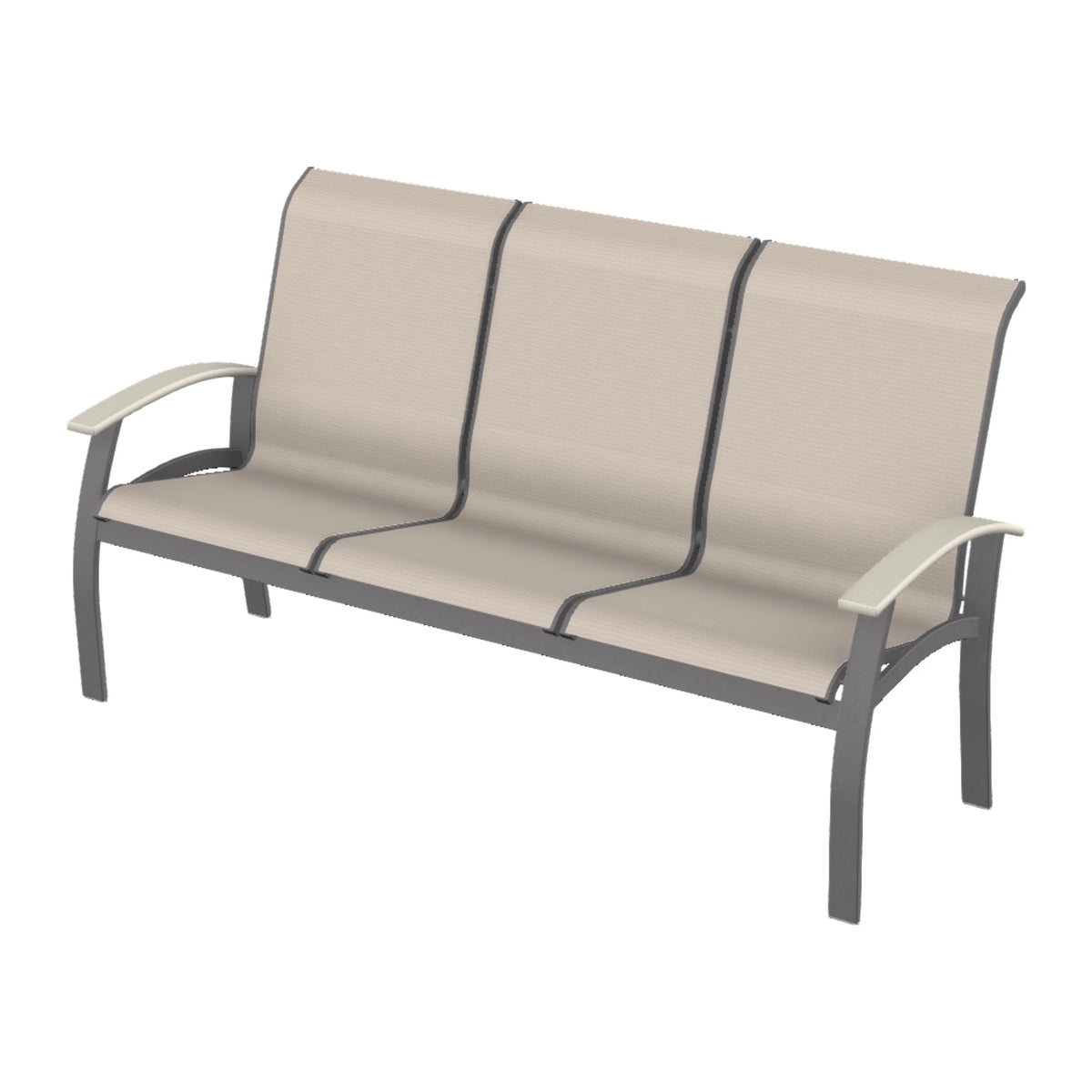 Belle Isle Sling Sofa — Graphite Txt PC / Laguna Accents