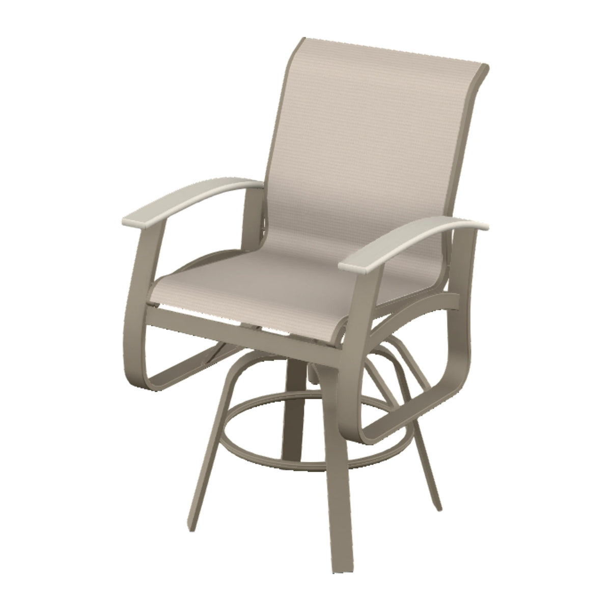 Belle Isle Sling Balcony Swivel Chair — Storm PC / Laguna Accents