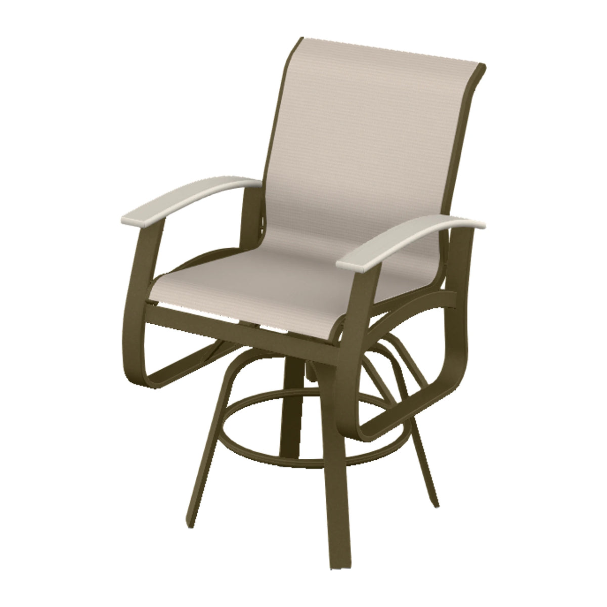 Belle Isle Sling Balcony Swivel Chair — Beachwood PC / Laguna Accents