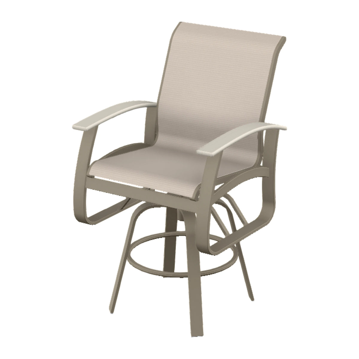 Belle Isle Sling Bar Swivel Chair — Storm PC / Laguna Accents