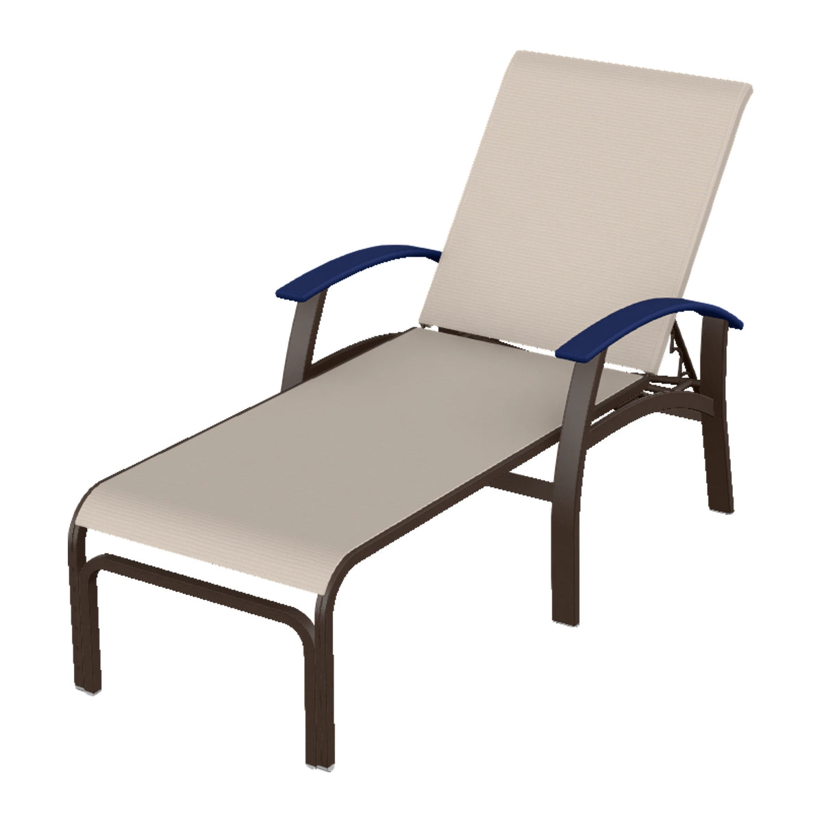 Belle Isle Sling Chaise — Kona PC / Navy Accents