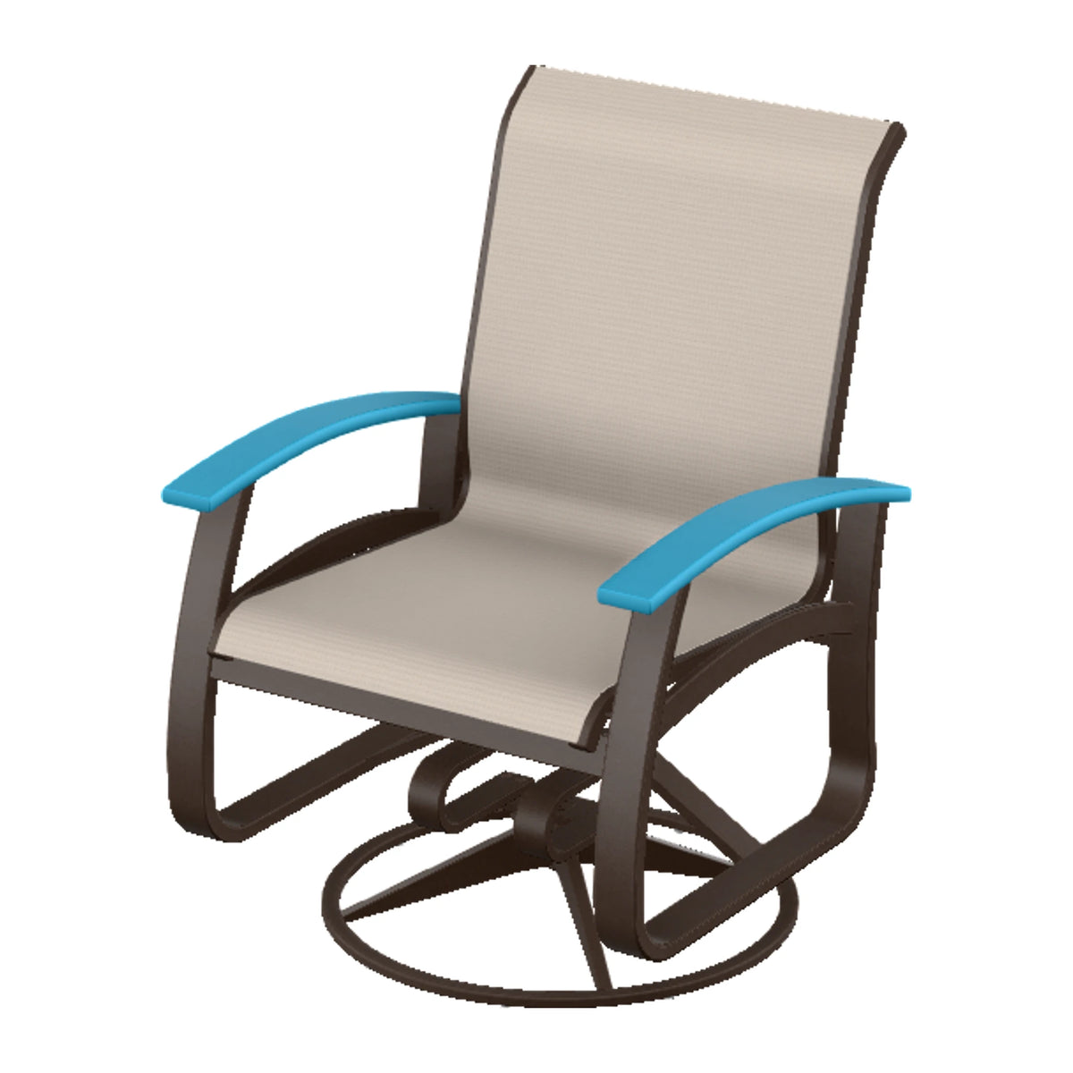 Belle Isle Sling Swivel Rocker — Kona PC / Aqua Accents