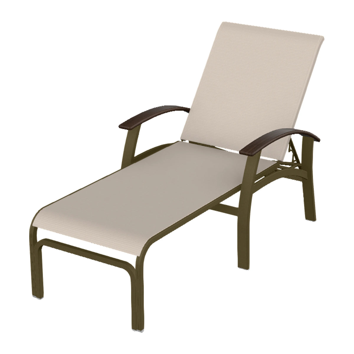 Belle Isle Sling Chaise — Beachwood PC / Chestnut Accents