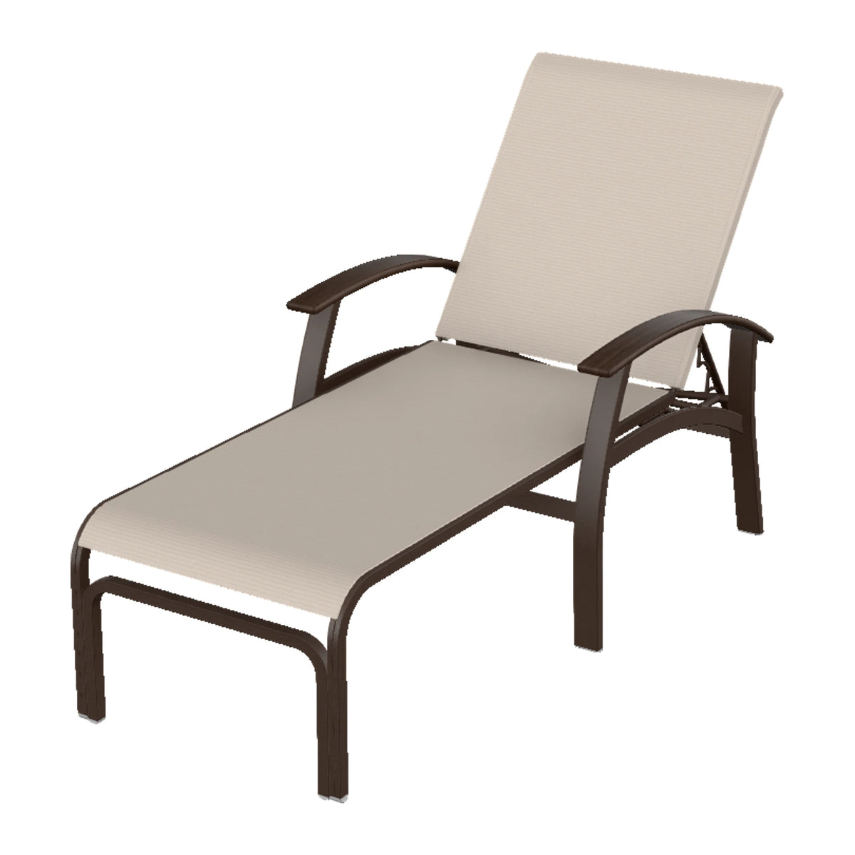 Belle Isle Sling Chaise — Kona PC / Chestnut Accents