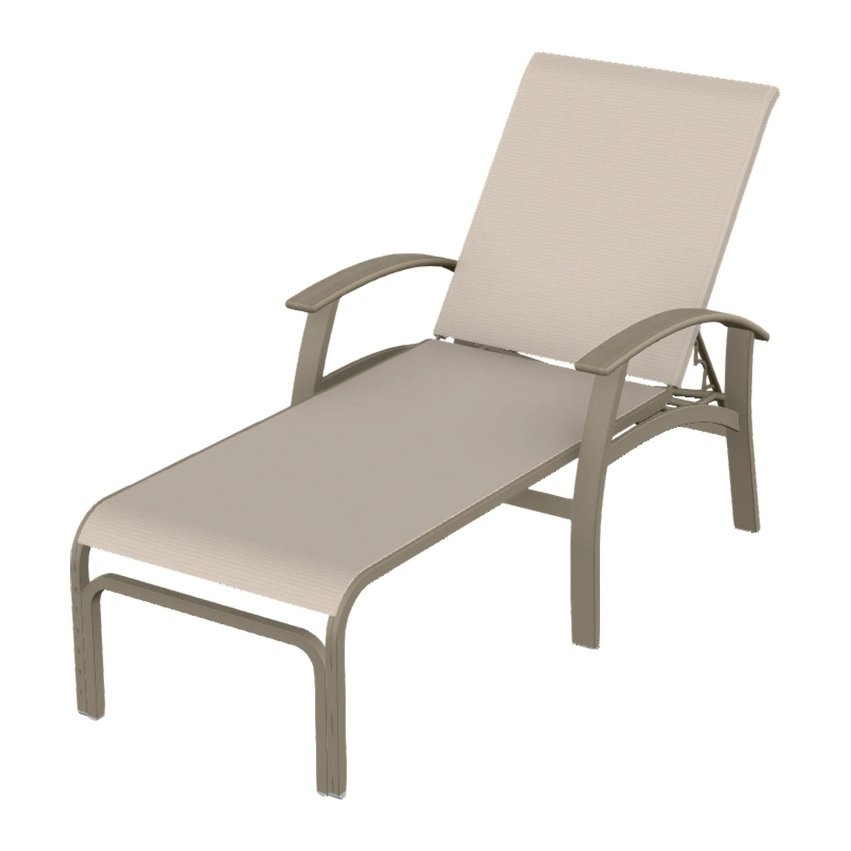 Belle Isle Sling Chaise — Storm PC / Weathered Wood Accent