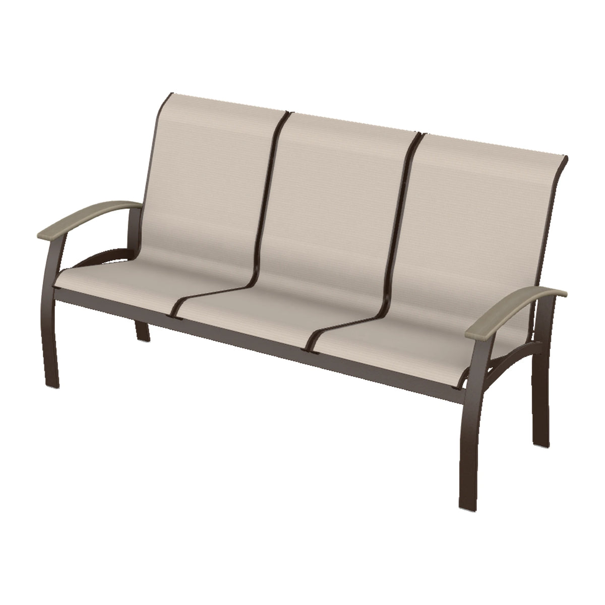 Belle Isle Sling Sofa — Kona PC / Weathered Wood Accent