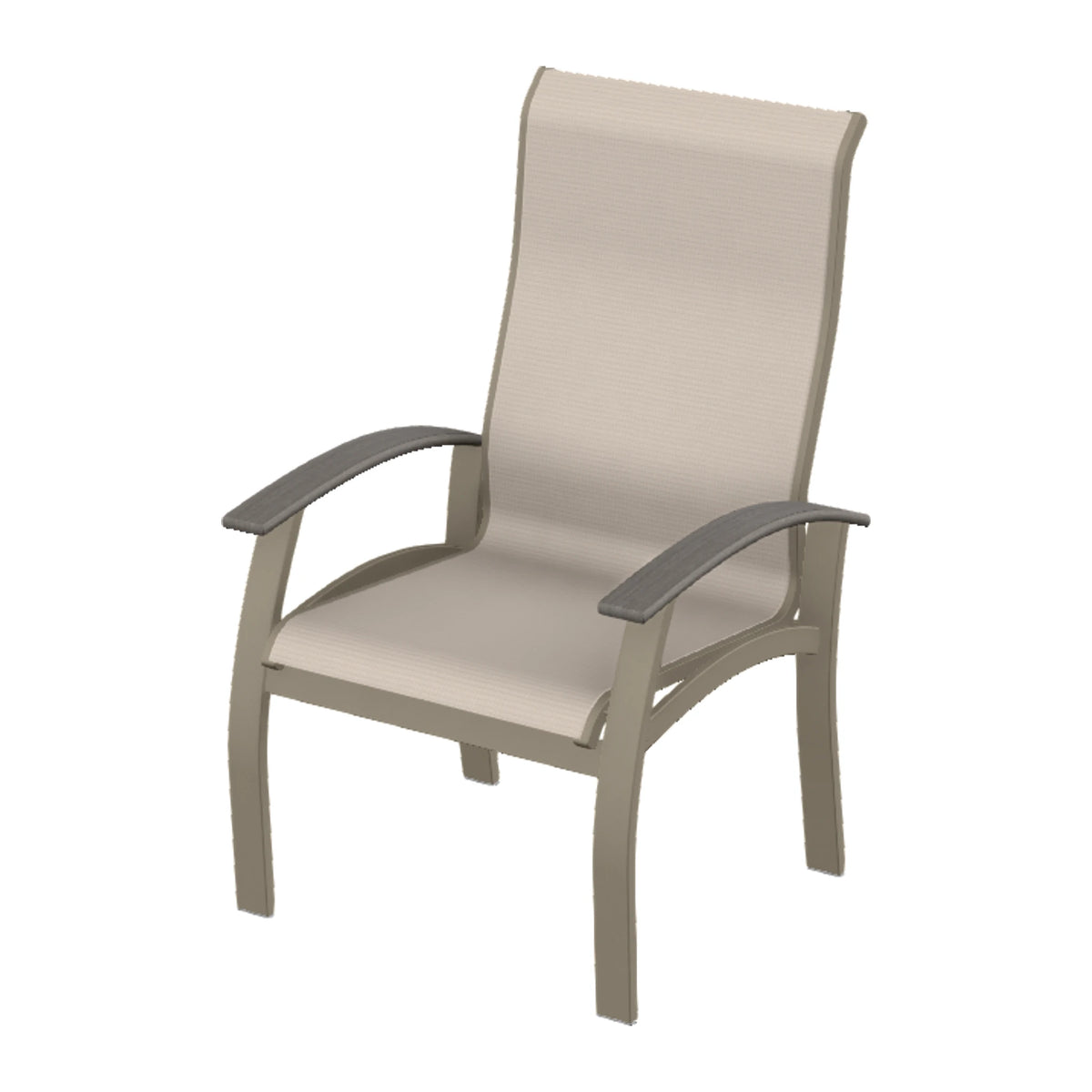 Belle Isle Sling Supreme Height Armchair — Storm PC / Boardwalk Accents