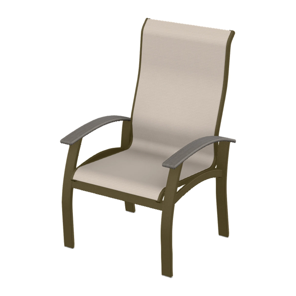 Belle Isle Sling Supreme Height Armchair — Beachwood PC / Boardwalk Accents