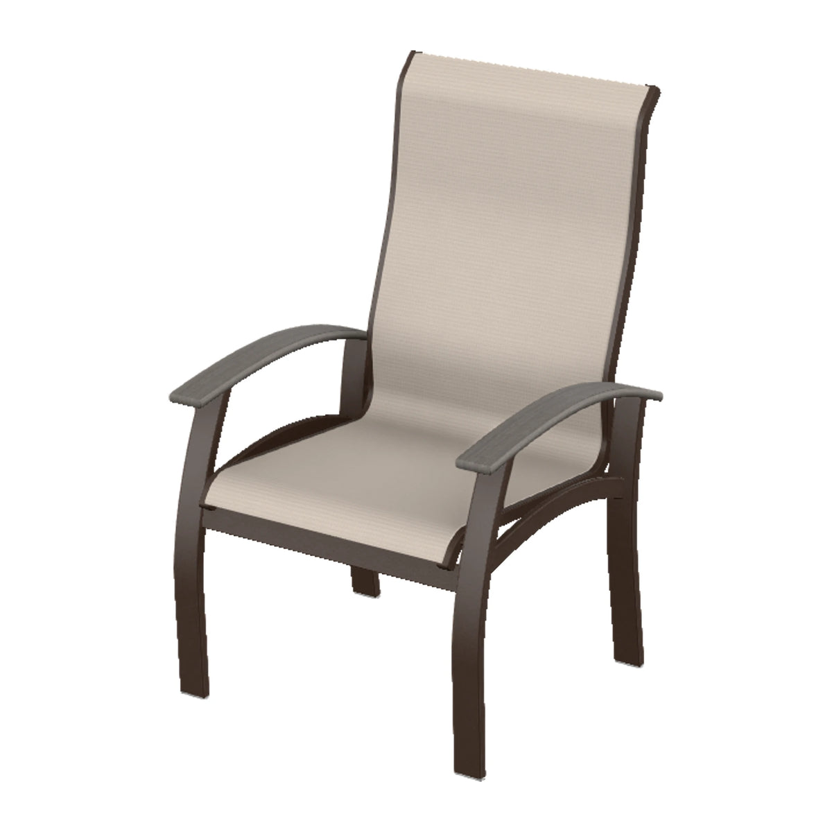 Belle Isle Sling Supreme Height Armchair — Kona PC / Boardwalk Accents