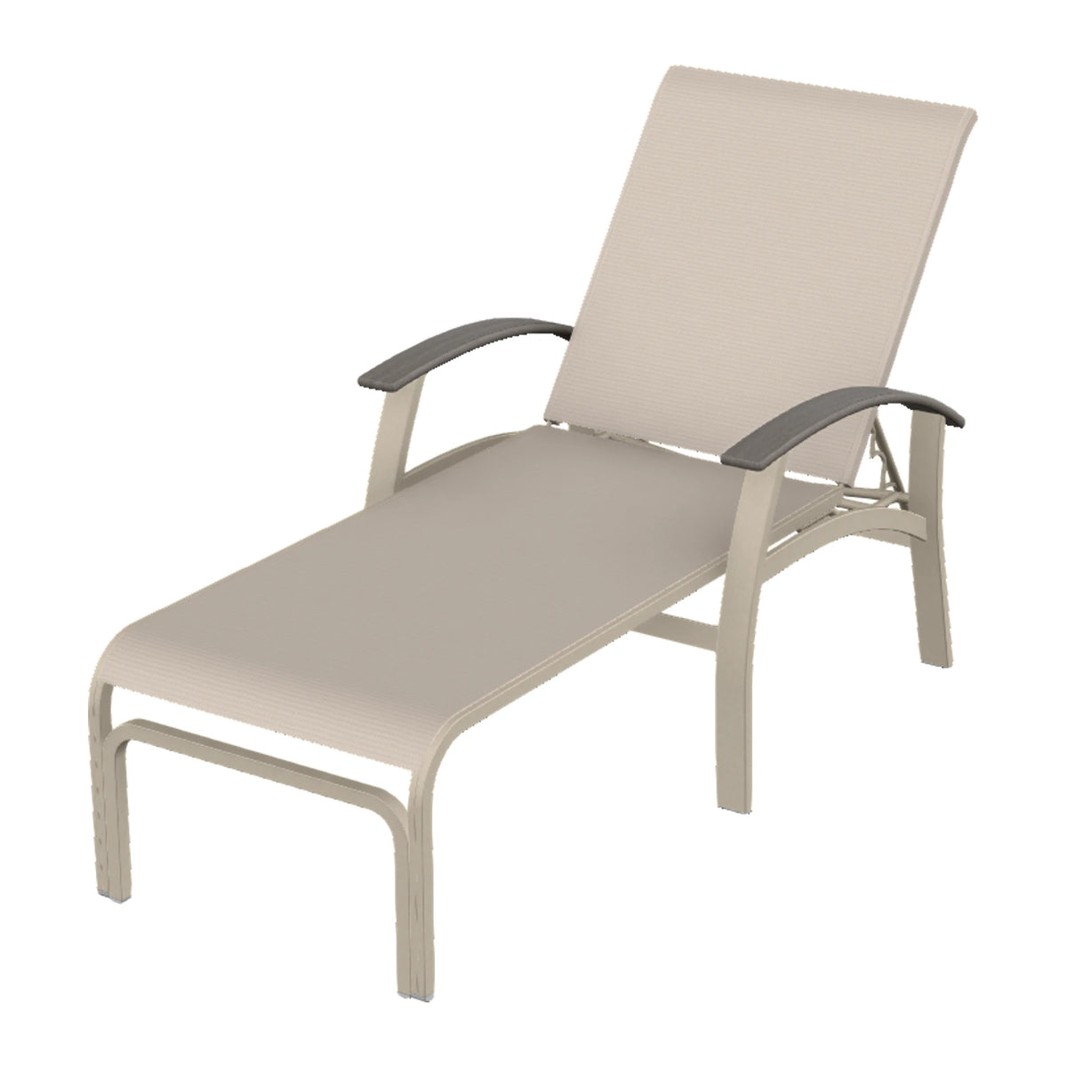 Belle Isle Sling Chaise — Desert Sand PC / Boardwalk Accents