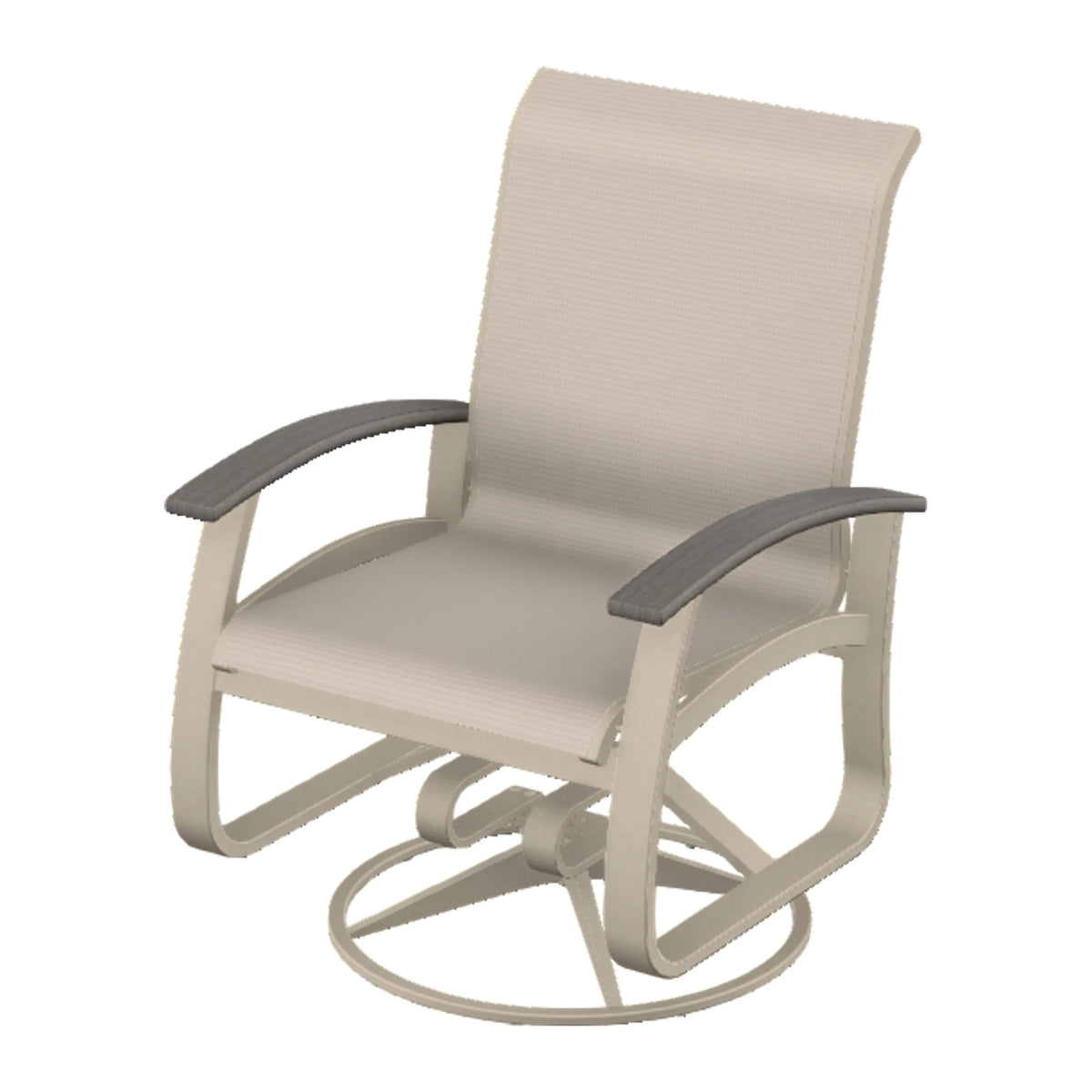 Belle Isle Sling Swivel Rocker — Desert Sand PC / Boardwalk Accents