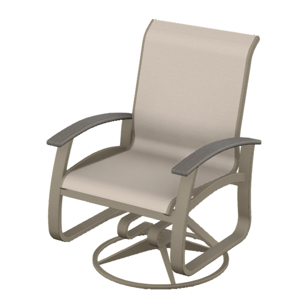 Belle Isle Sling Swivel Rocker — Storm PC / Boardwalk Accents