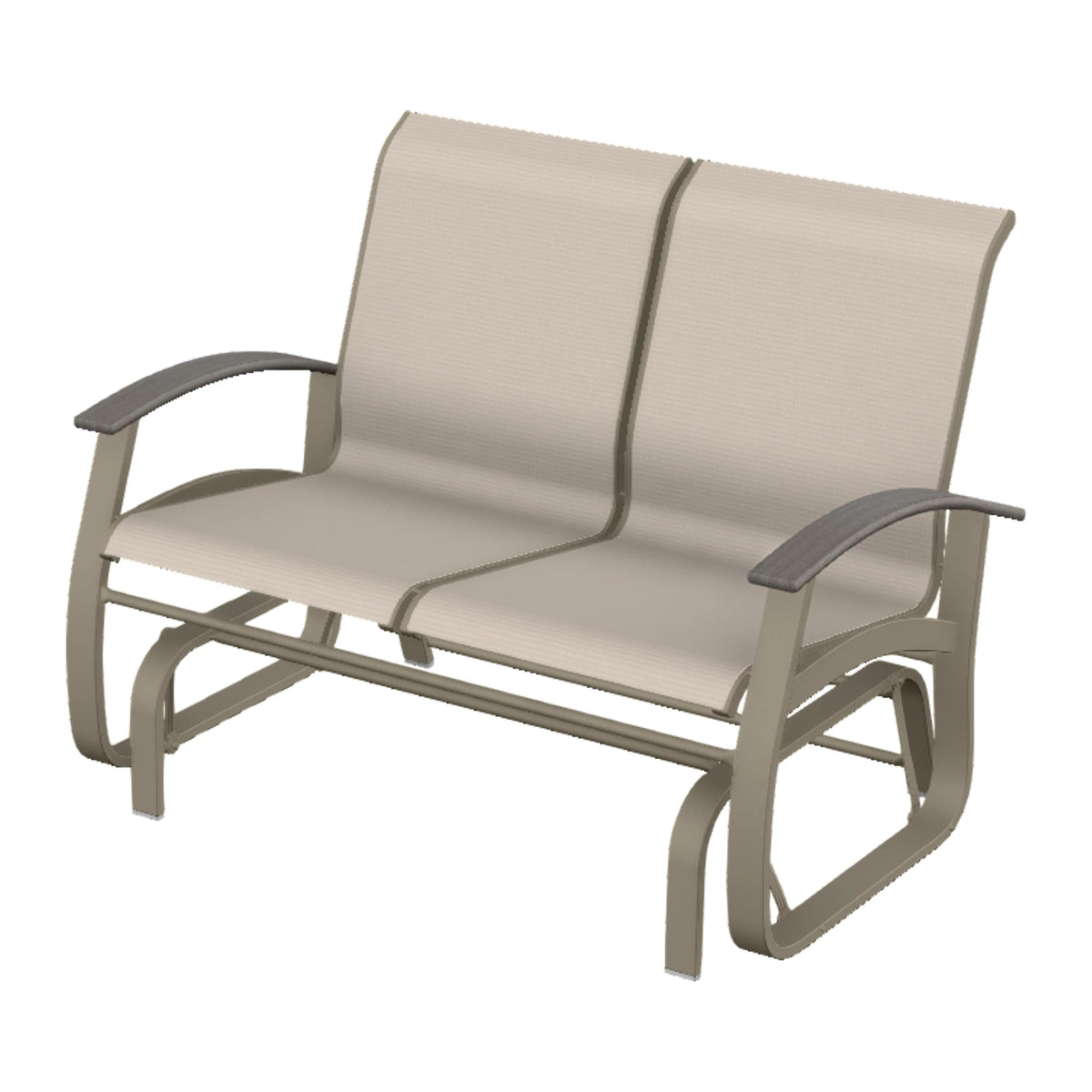 Belle Isle Sling Loveseat Glider — Storm PC / Boardwalk Accents