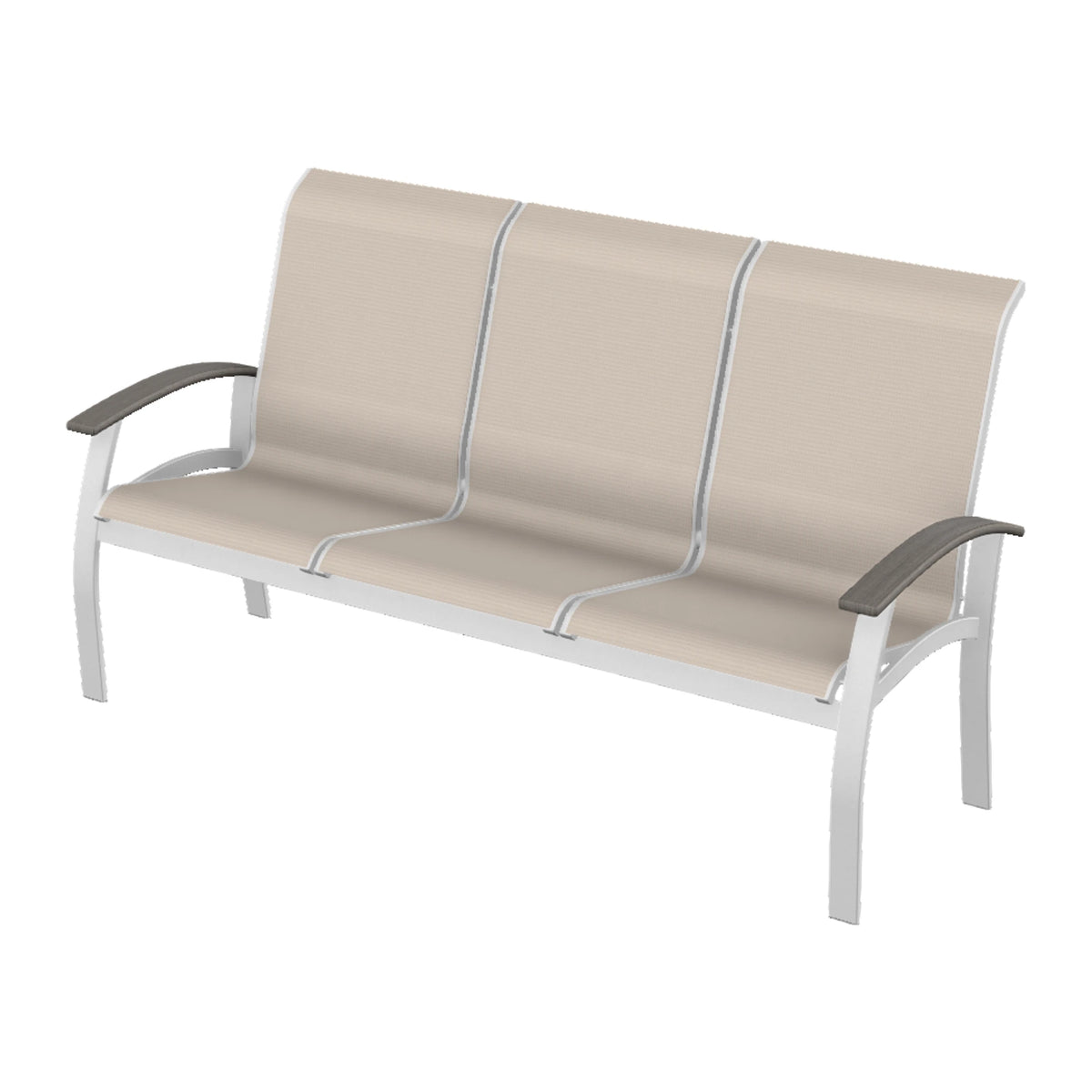 Belle Isle Sling Sofa — White Txt PC / Boardwalk Accents