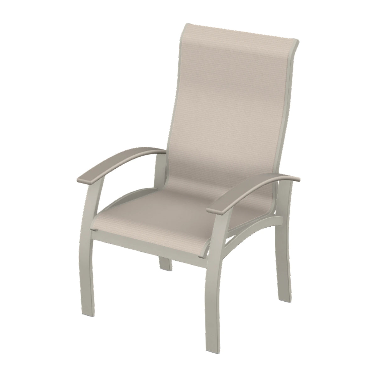 Belle Isle Sling Supreme Height Armchair — Warm Grey PC / Warm Grey Accents