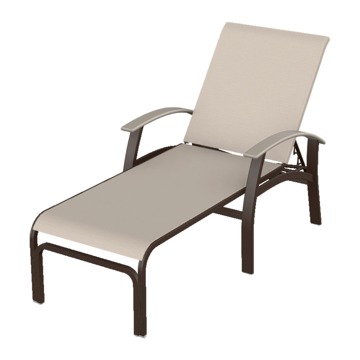 Belle Isle Sling Chaise — Kona PC / Warm Grey Accents