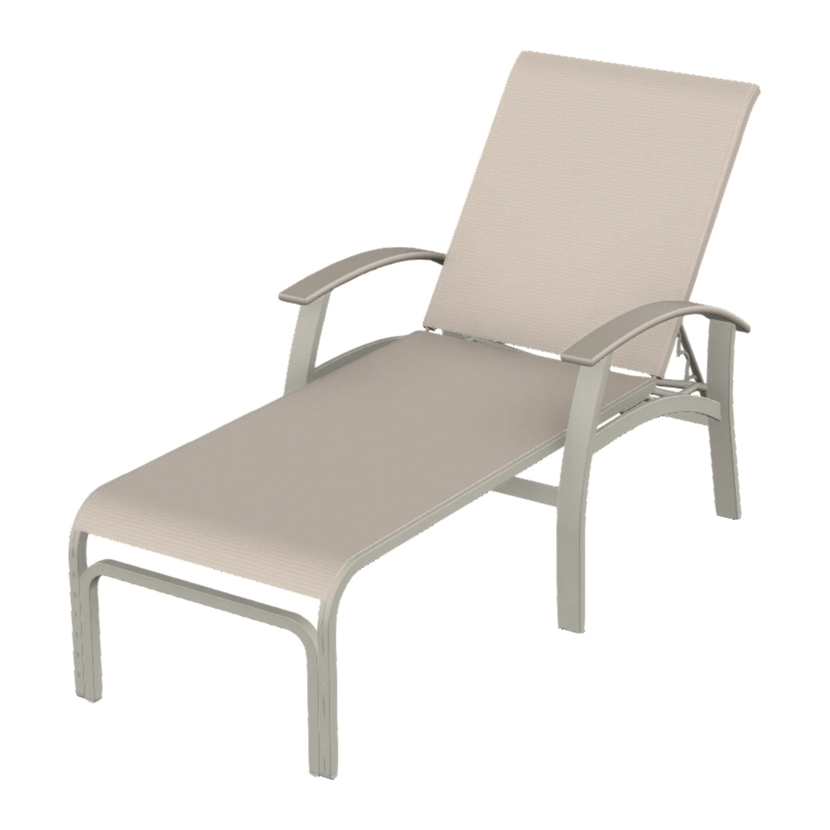 Belle Isle Sling Chaise — Warm Grey PC / Warm Grey Accents