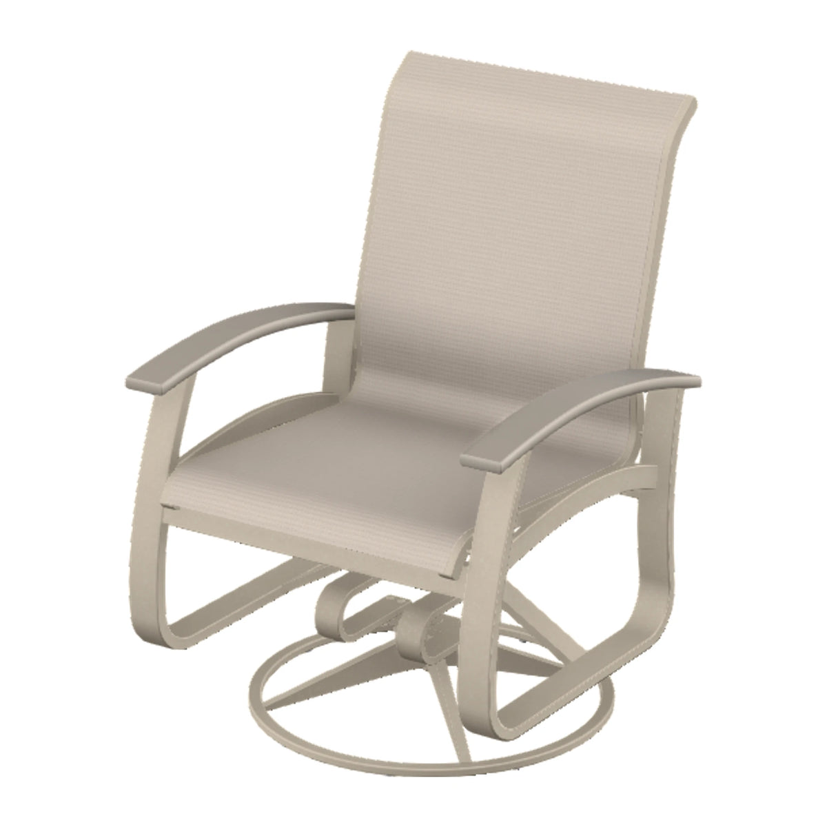 Belle Isle Sling Swivel Rocker — Desert Sand PC / Warm Grey Accents
